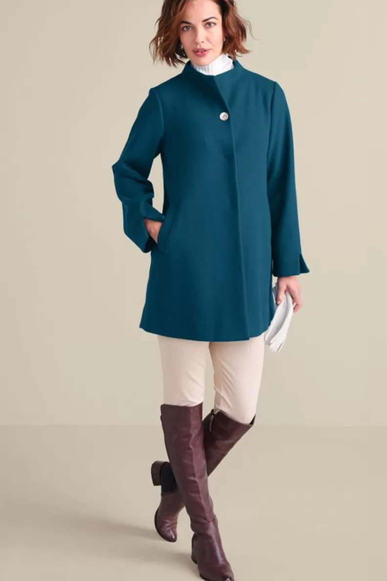 Soft Surroundings Rachel Swing Coat SailorBlue Cheap