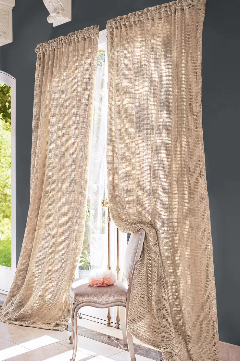 Soft Surroundings Raw Silk Woven Drapery Panel Natural Best