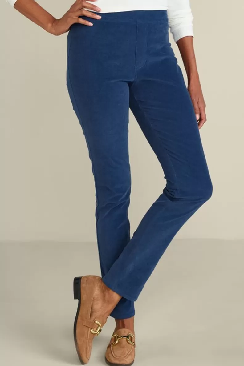 Soft Surroundings Rockland Corduroy Slim Leg Pull On Pants New